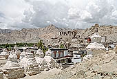 Ladakh - Leh, cortens and the royal palace in the distance